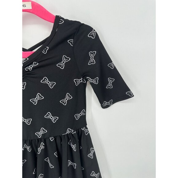 Dotdotsmile Girls Dress Size 12/24 Months Black with White Bows New With Tags - Picture 3 of 6